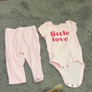 Jumping Beans Pink 'Little Love' Shirt and Leggings Set